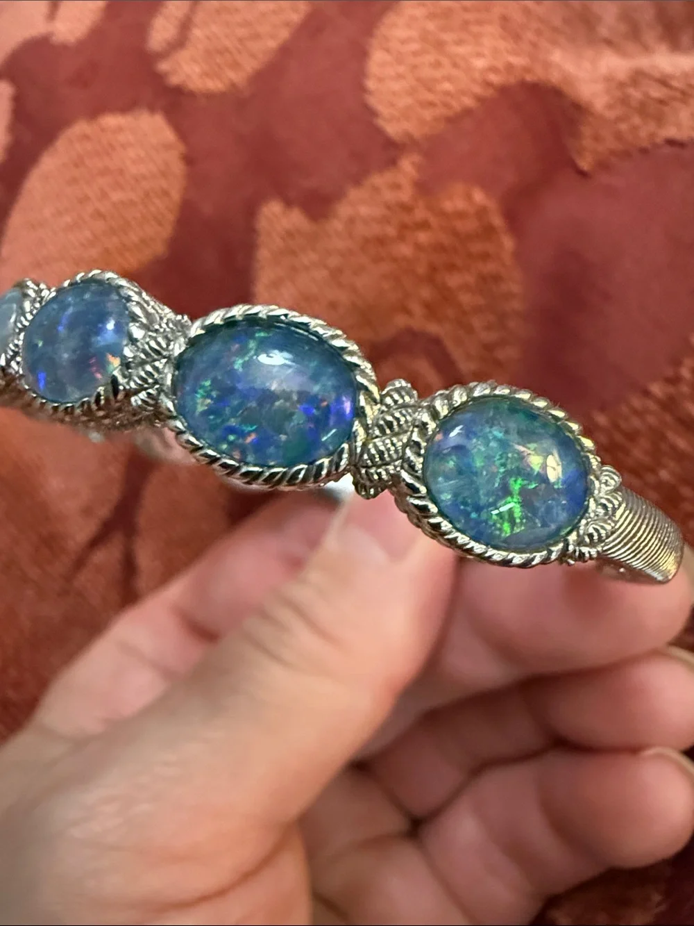 Judith Ripka Sterling Silver Blue Opal Link Bracelet - Women Jewelry - Picture 10 of 10